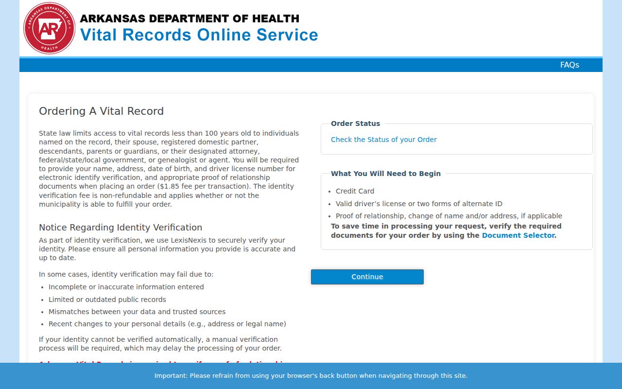 West Memphis public records Arkansas vital-record order wizard